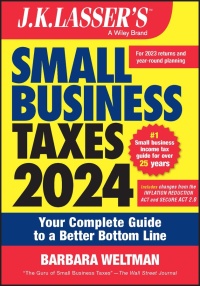 Cover image: J.K. Lasser's Small Business Taxes 2024 1st edition 9781394192472