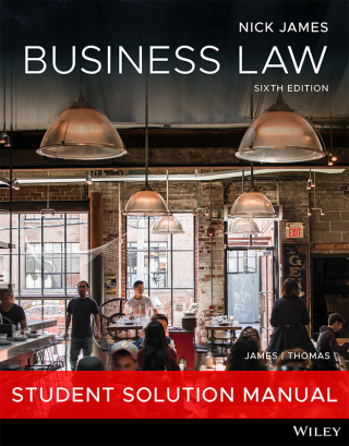 Cover image: Business law: Student solution manual 6th edition 978139422805