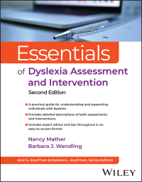 Cover image: Essentials of Dyslexia Assessment and Intervention 2nd edition 9781394229239