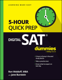 Cover image: Digital SAT 5-Hour Quick Prep For Dummies 1st edition 9781394232109