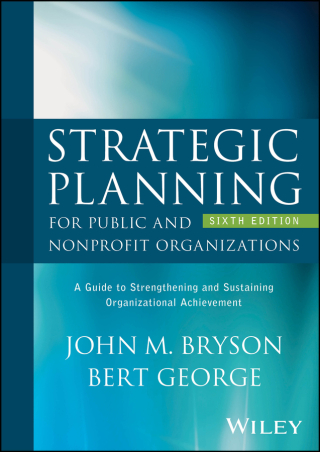 Omslagafbeelding: Strategic Planning for Public and Nonprofit Organizations 6th edition 9781394274024