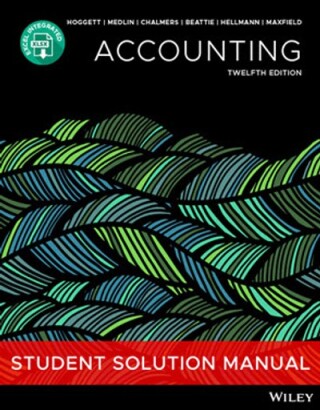 Cover image: Student solution manual: Accounting 12th edition 9781394313266
