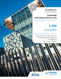 Cover image: Cambridge International AS and A Level Law Second Edition 9781398312098