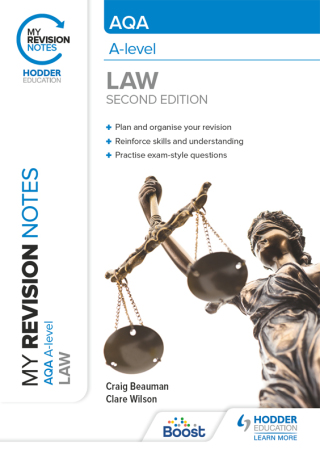 Cover image: My Revision Notes: AQA A Level Law Second Edition 9781398352049