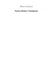 Imagen de portada: Poetry Writers' Handbook 1st edition 9781472988683