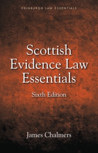 Imagen de portada: Scottish Evidence Law Essentials 6th edition 9781399519823