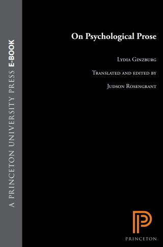 Cover image: On Psychological Prose 9780691068497