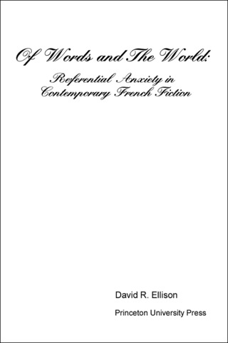 Omslagafbeelding: Of Words and the World 9780691069647