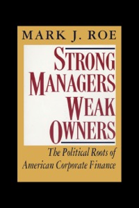 Cover image: Strong Managers, Weak Owners 9780691036830