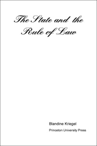 Cover image: The State and the Rule of Law 9780691032917