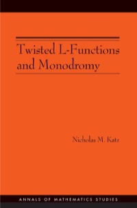 Imagen de portada: Twisted L-Functions and Monodromy. (AM-150), Volume 150 9780691091501