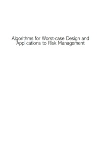 صورة الغلاف: Algorithms for Worst-Case Design and Applications to Risk Management 9780691091549