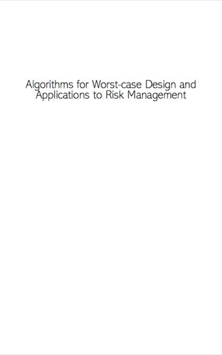 Cover image: Algorithms for Worst-Case Design and Applications to Risk Management 9780691091549
