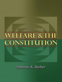 Cover image: Welfare and the Constitution 9780691114484