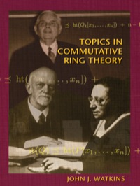Cover image: Topics in Commutative Ring Theory 9780691127484