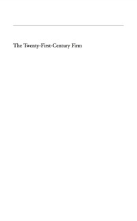 Cover image: The Twenty-First-Century Firm 9780691116310