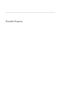 Cover image: Portable Property 9780691135168