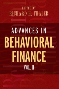Titelbild: Advances in Behavioral Finance, Volume II 9780691121758