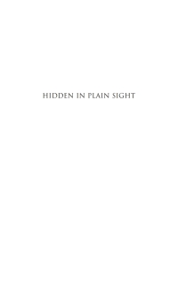 Cover image: Hidden in Plain Sight 9780691146218