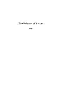 表紙画像: The Balance of Nature 9780691138985
