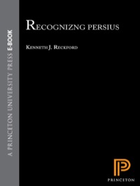 Cover image: Recognizing Persius 9780691141411