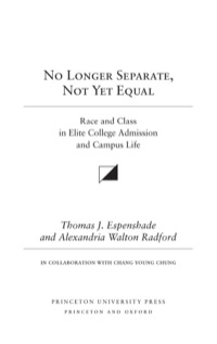 Cover image: No Longer Separate, Not Yet Equal 9780691162133