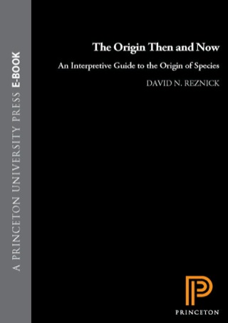 Cover image: The Origin Then and Now 9780691129785