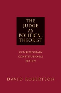 Cover image: The Judge as Political Theorist 9780691144030
