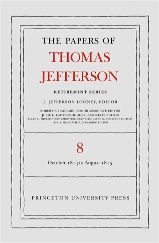Cover image: The Papers of Thomas Jefferson, Retirement Series, Volume 8 9780691153186