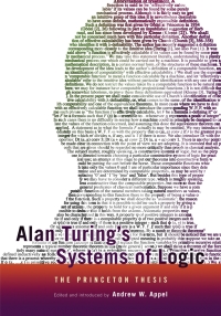 Cover image: Alan Turing's Systems of Logic 9780691164731