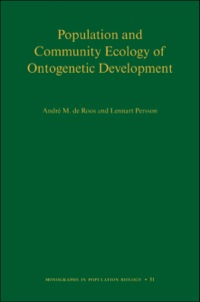 Cover image: Population and Community Ecology of Ontogenetic Development 9780691137575