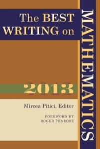 صورة الغلاف: The Best Writing on Mathematics 2013 9780691160412