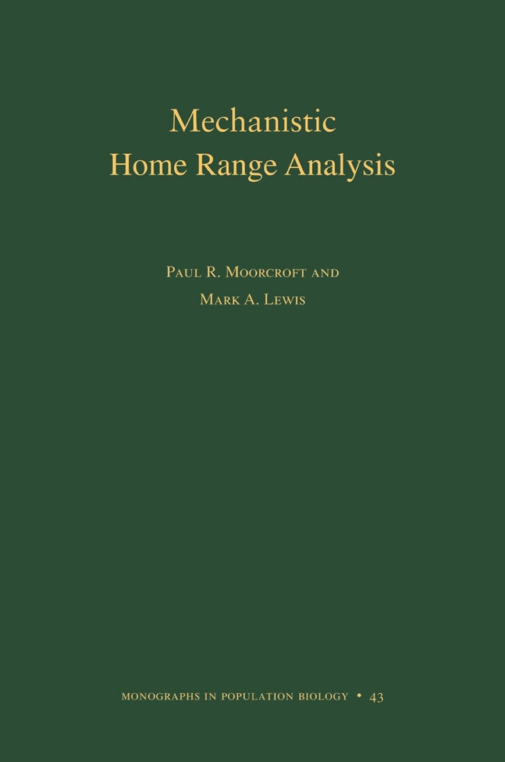 Mechanistic Home Range Analysis
