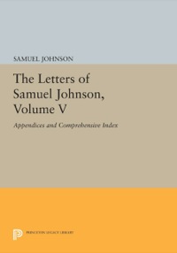 Immagine di copertina: The Letters of Samuel Johnson, Volume V 9780691069784