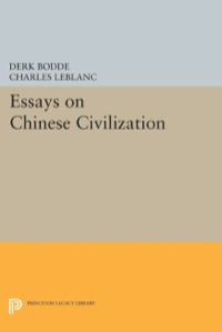 Cover image: Essays on Chinese Civilization 9780691031293