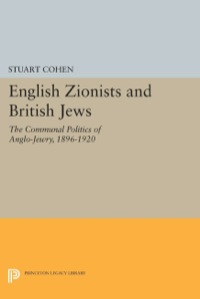 Cover image: English Zionists and British Jews 9780691614113