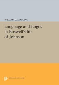 Cover image: Language and Logos in Boswell's Life of Johnson 9780691615202