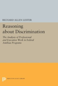 Imagen de portada: Reasoning about Discrimination 9780691616209
