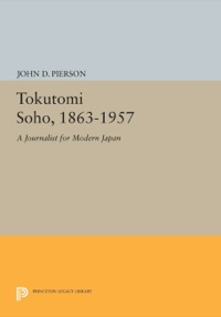 Immagine di copertina: Tokutomi Soho, 1863-1957 9780691615936