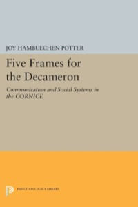 صورة الغلاف: Five Frames for the Decameron 9780691614250