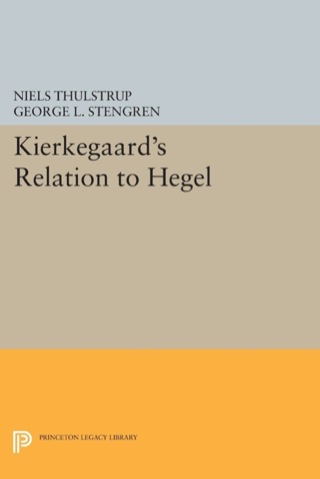 Cover image: Kierkegaard's Relation to Hegel 9780691616193