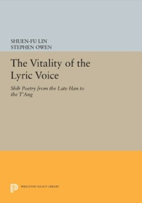 Omslagafbeelding: The Vitality of the Lyric Voice 9780691031347