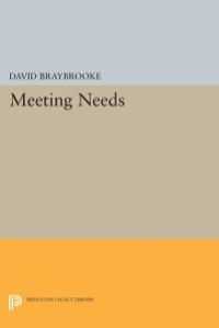 Cover image: Meeting Needs 9780691022598