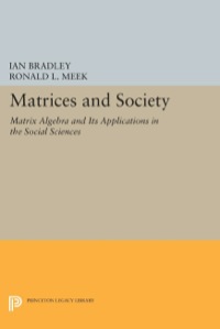 Titelbild: Matrices and Society 9780691084541