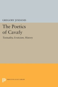 Cover image: The Poetics of Cavafy 9780691067209