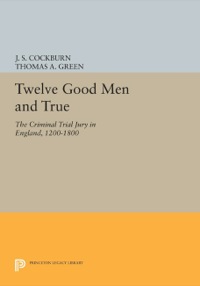 Cover image: Twelve Good Men and True 9780691055114