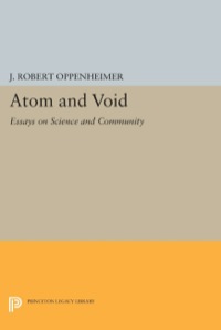 صورة الغلاف: Atom and Void 9780691085470