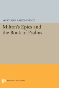 Omslagafbeelding: Milton's Epics and the Book of Psalms 9780691067599