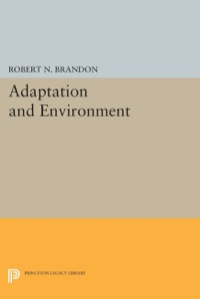 Cover image: Adaptation and Environment 9780691001524