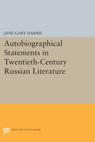 Immagine di copertina: Autobiographical Statements in Twentieth-Century Russian Literature 9780691637679